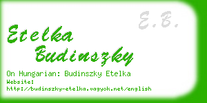 etelka budinszky business card